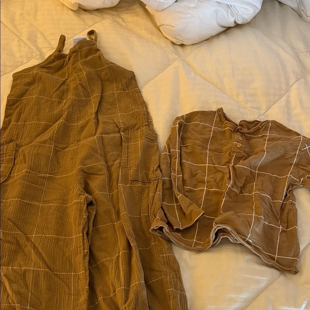 Women's Brown Jumpsuit Set